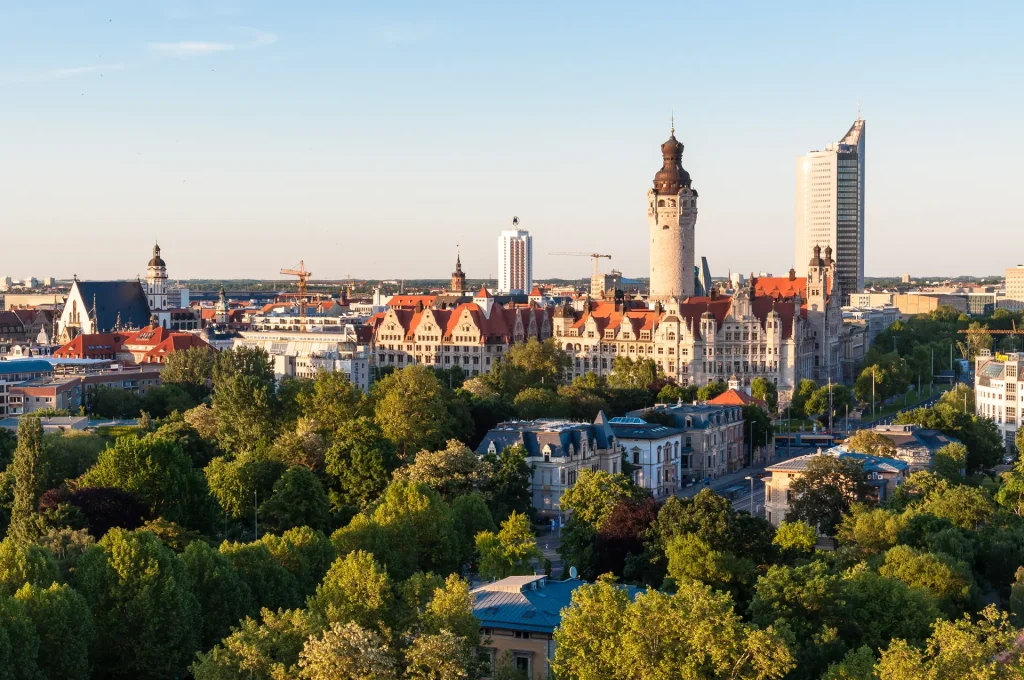 Escort Leipzig: Panoramablick über die Dächer von Leipzig