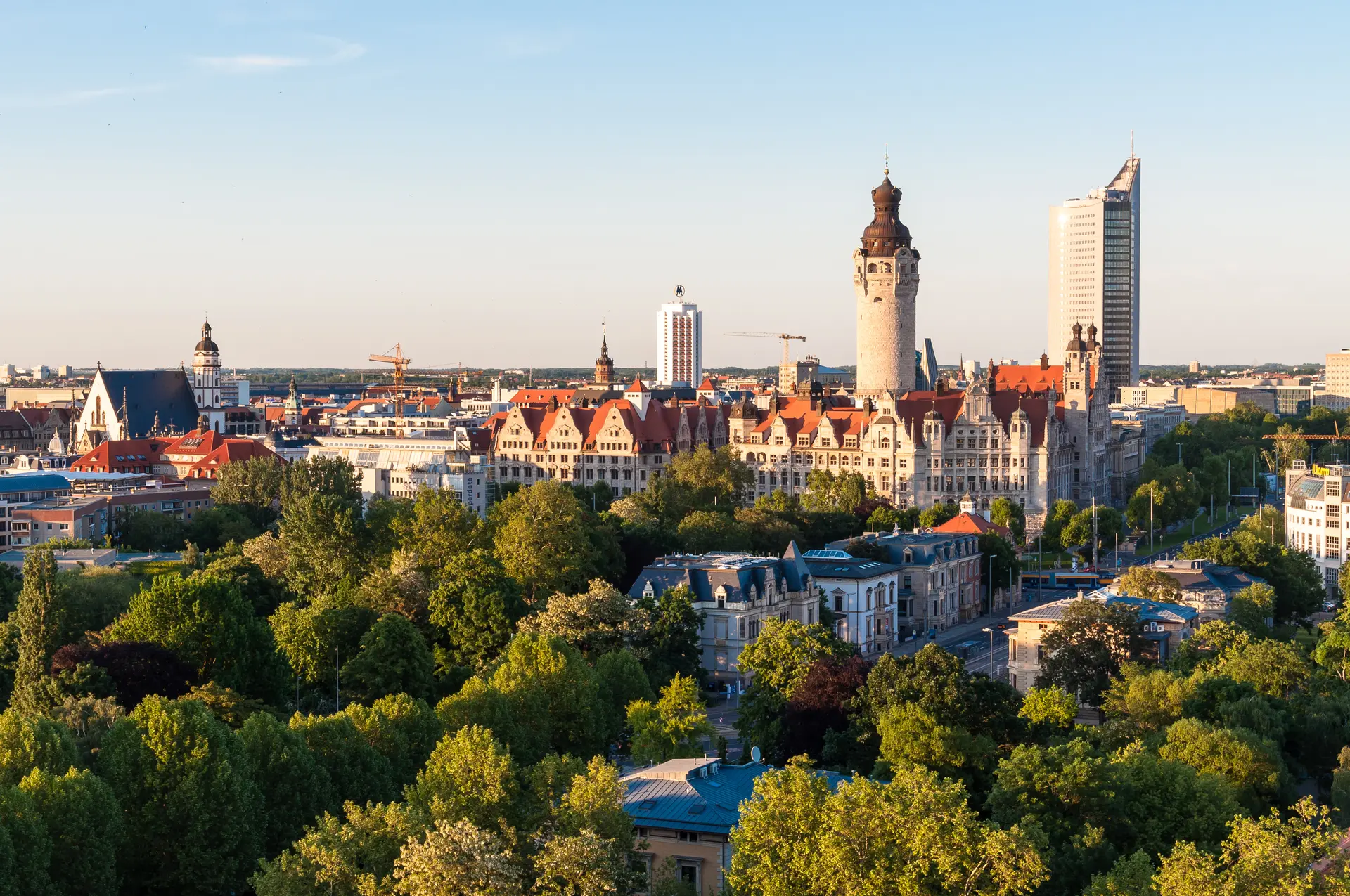 Escort Leipzig: Panoramablick über die Dächer von Leipzig